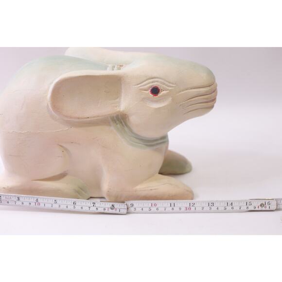Large, Carved, Rabbit, Wooden, Figure, 13x8", Sculpture, Animal ~ 251013-WH 1376 - Picture 2 of 5